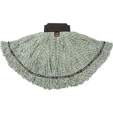 Maximizer Microfiber Mop Heads, Medium, Green, 6/Carton